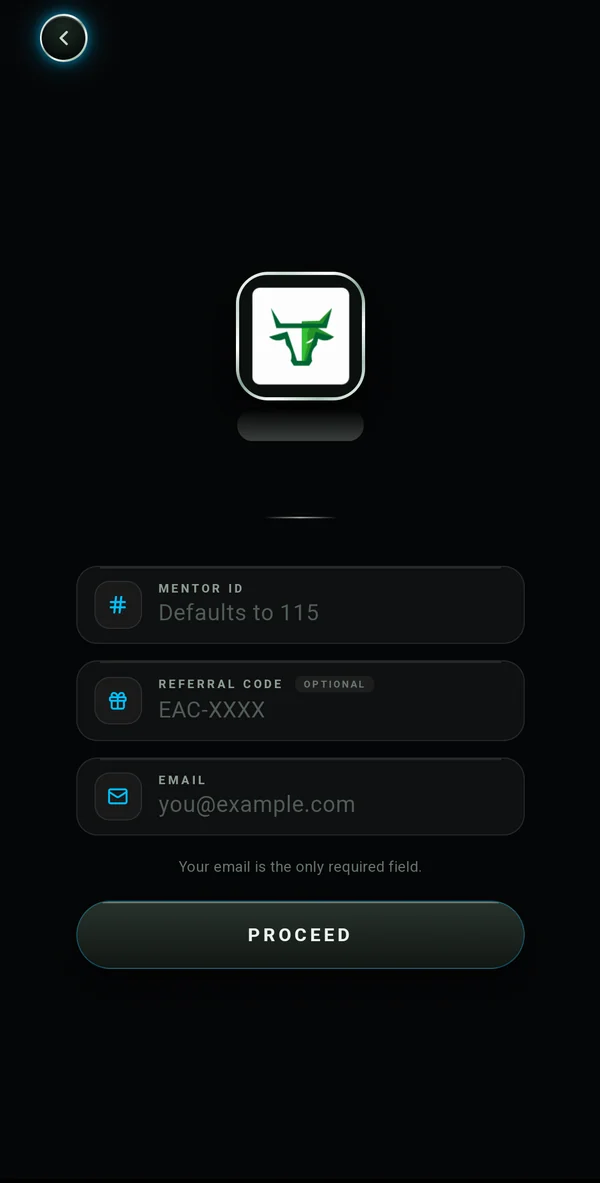 EA Converter app sign in screen